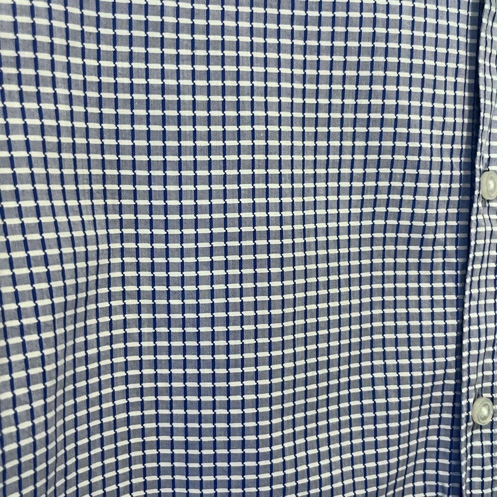 HUGO BOSS Regular Blue Check Shirt Casual Formal Men Size L Preppy - Picture 3 of 5